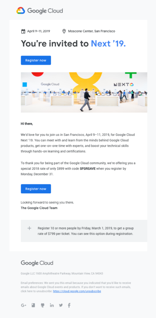 google invitation by email