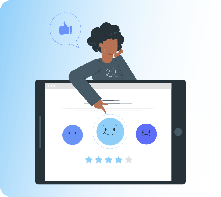 Customer experience - emojis happy 
