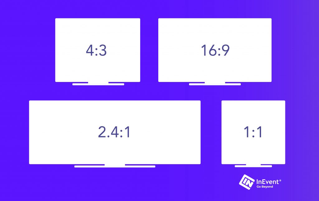 An image showing common video aspect ratios
